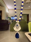 Sapphire and zircon set with earrings