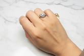 Zirconium ring with a twist