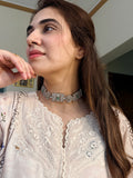 Zirconium Choker with earrings
