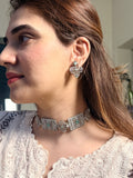 Zirconium Choker with earrings