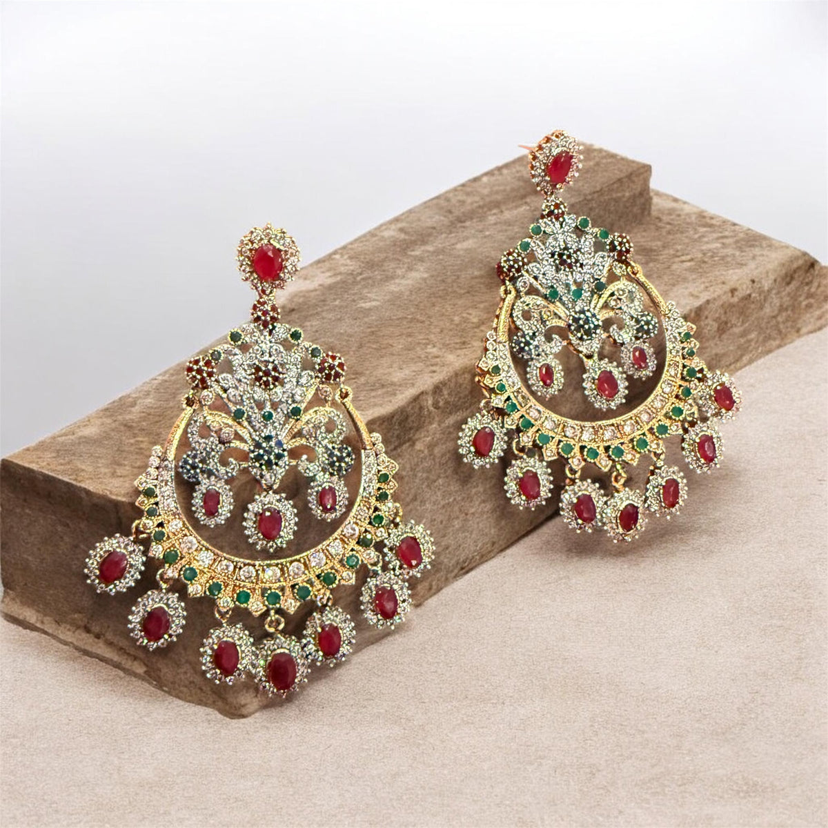 Chandelier Ruby Earrings