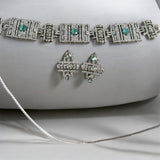 Zirconium Choker with earrings